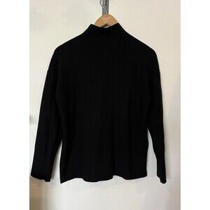 Banana Republic Black Mock Neck Split Hem Sweater Size XS